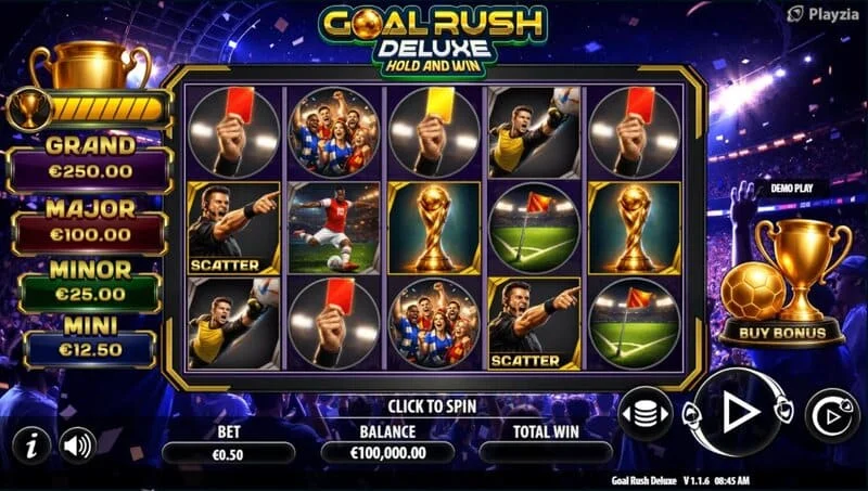 Goal Rush Deluxe - ekran za igru u režimu Free Spins